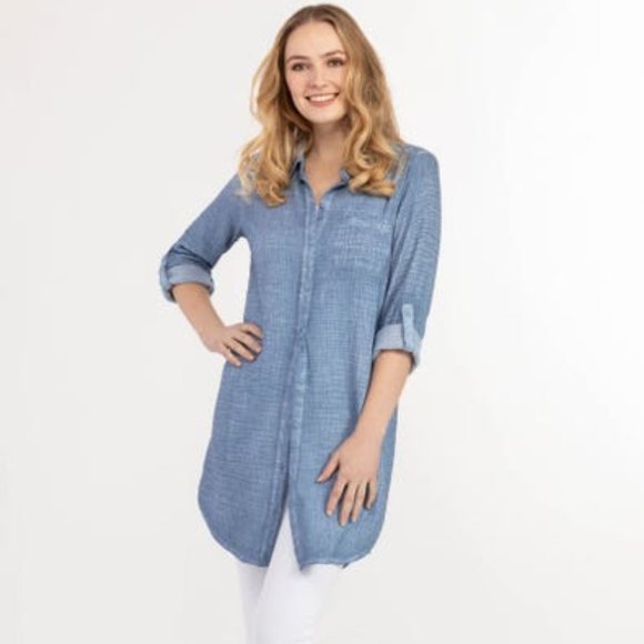 Tribal Jeans Cotton Shirt Dress